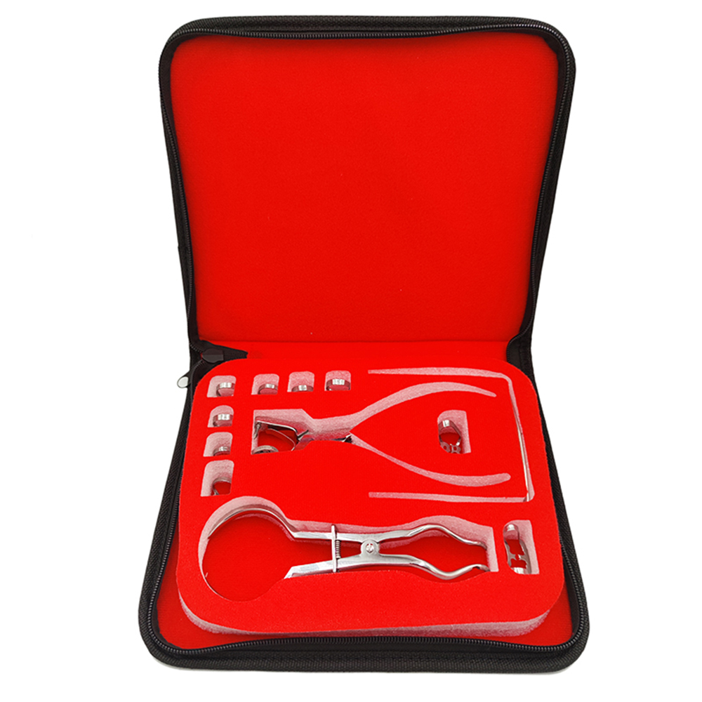Leatherwork Tool Kit - ทันตกรรม Dam Hole Puncher ชุดกระเป๋าหนังคีมสําหรับทันตแพทย์ Perforator