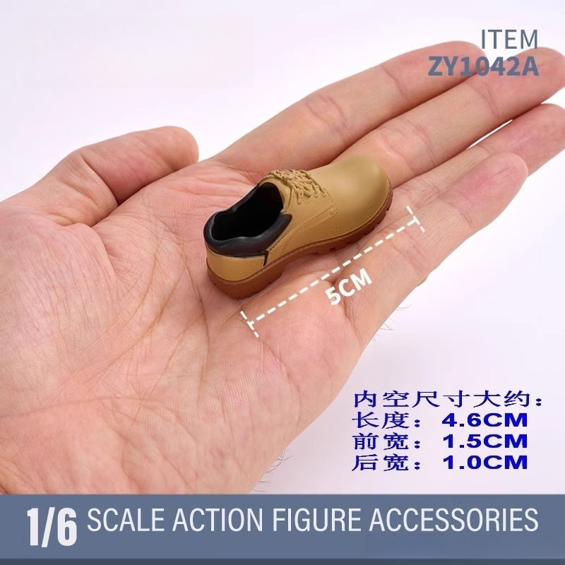 Leatherworking Items - มีสินค้าในสต็อก ZY1042A/B รองเท้าบูททำงานสุดทันสมัยขนาด 1/6 ทำจากหนัง PU