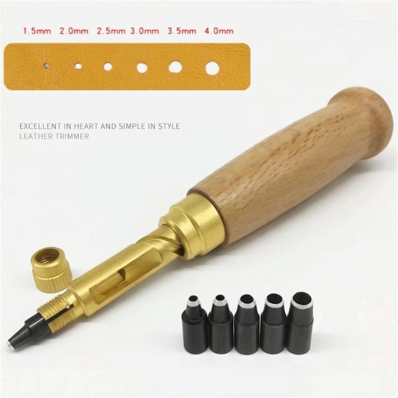 Leather Punch Revolving - เครื่องเจาะรูอัตโนมัติแบบสายพาน เปลี่ยนหัวเจาะได้ เงียบ ไม่ส่งเสียงดัง เหมาะสำหรับเจาะหนัง เจาะนาฬิกา