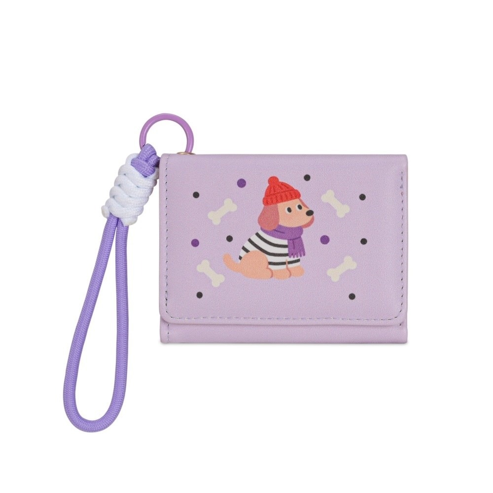 Leatherworking Items - กระเป๋าใส่บัตร PU ลายสุนัขดัชชุนด์ การ์ตูน กระเป๋าสตางค์หนัง PU