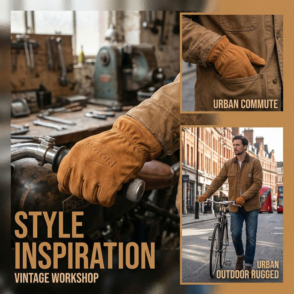 ถุงมือมอเตอร์ไซค์หนังวัวฟรอสต์ - Leatherworking Items บทวิจารณ์และราคา