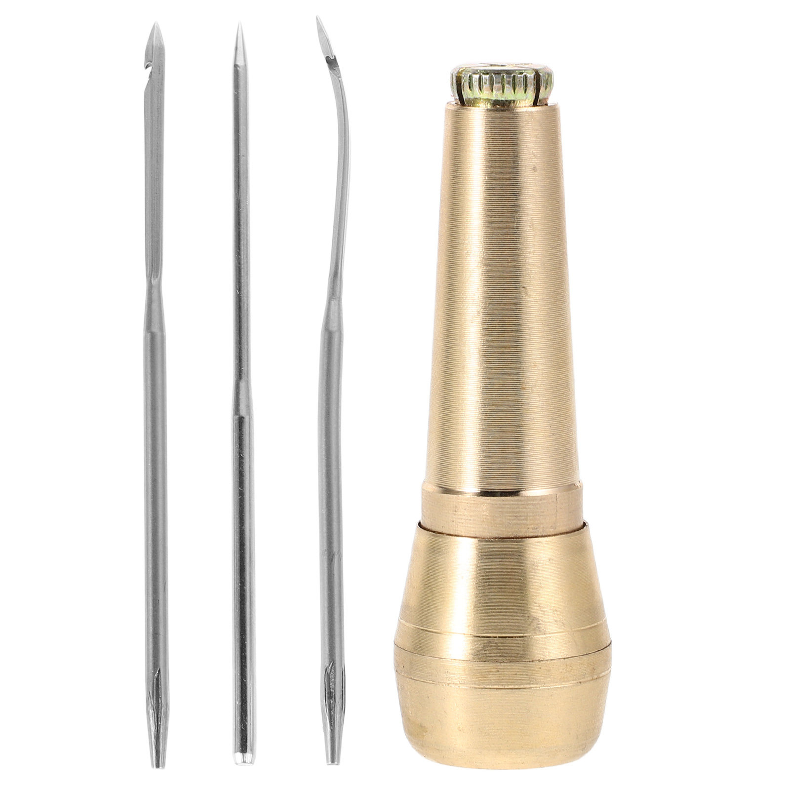 ชุดเข็มเจาะหนังพร้อมด้ามทองเหล - Leatherwork Hand Sewing Needles บทวิจารณ์และราคา