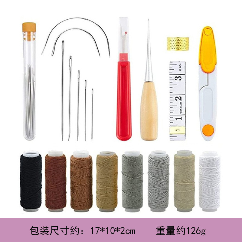 ชุดทํางานหนังพร้อมเข็มหนังเย็บ - Leatherwork Hand Sewing Needles บทวิจารณ์และราคา