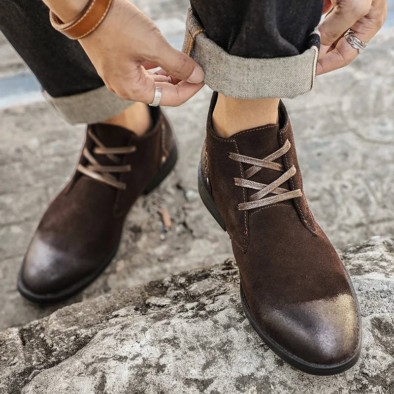 รองเท้าบูทข้อเท้าหนังวัวแท้แบบ - Leatherwork Designs บทวิจารณ์และราคา