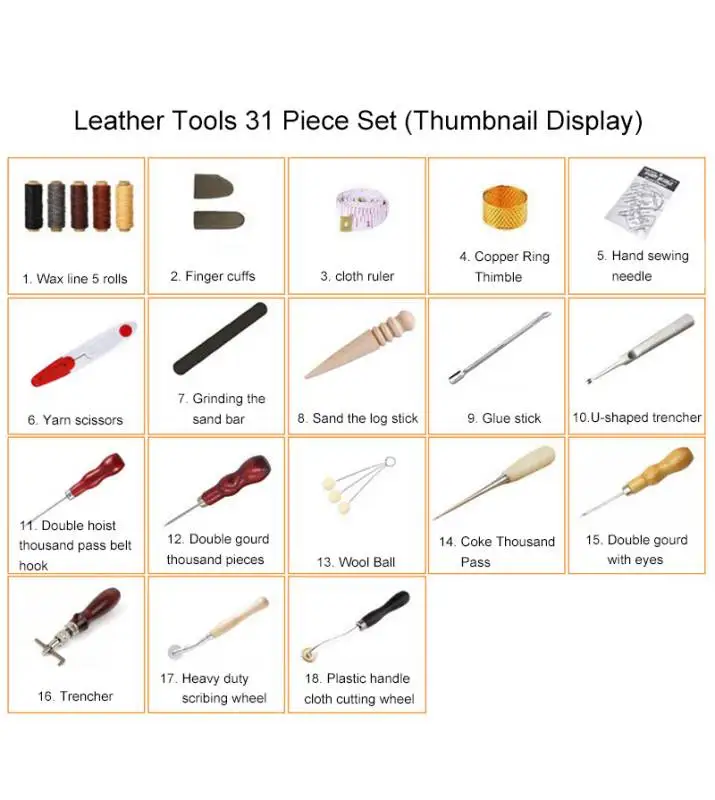ชุดเครื่องมือเย็บหนังมืออาชีพ  - Leatherwork Hand Sewing Needles บทวิจารณ์และราคา