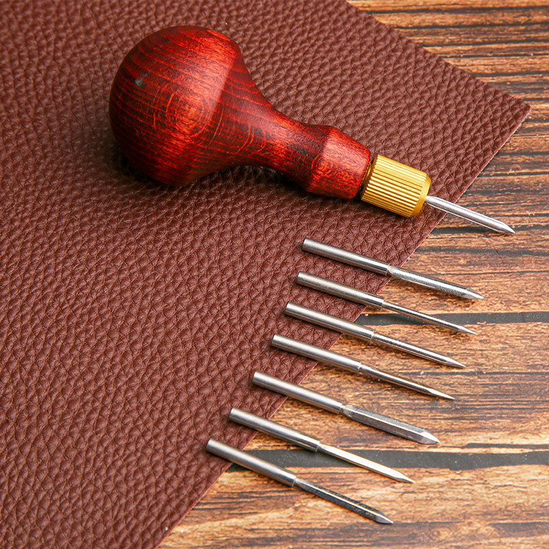 1 ชุด DIY หนัง Punch Awl ไม้ H - Leather Punch Revolving บทวิจารณ์และราคา