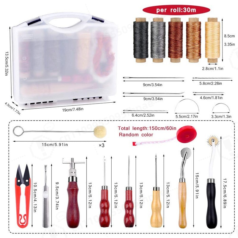 ชุดเครื่องมือเย็บหนังด้วยมือ D - Leatherwork Tool Kit บทวิจารณ์และราคา