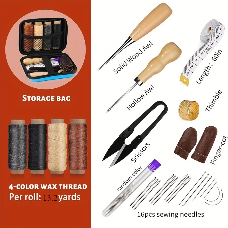 [ชุดทํางานหนัง] ชุดเย็บผ้าหนัง - Leatherwork Tool Kit บทวิจารณ์และราคา