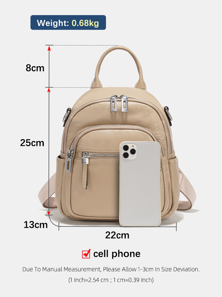 เซนซีกระเป๋าเป้สะพายหลังหนังแท - Leatherwork Designs บทวิจารณ์และราคา