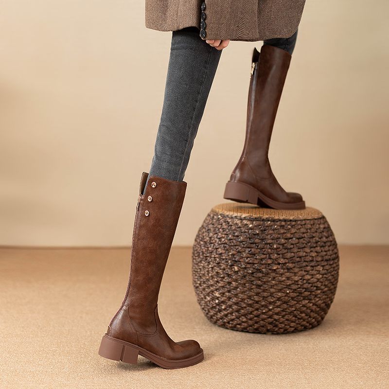 รองเท้าบูทผู้หญิงทรงสูงถึงเข่า - Leatherwork Designs บทวิจารณ์และราคา